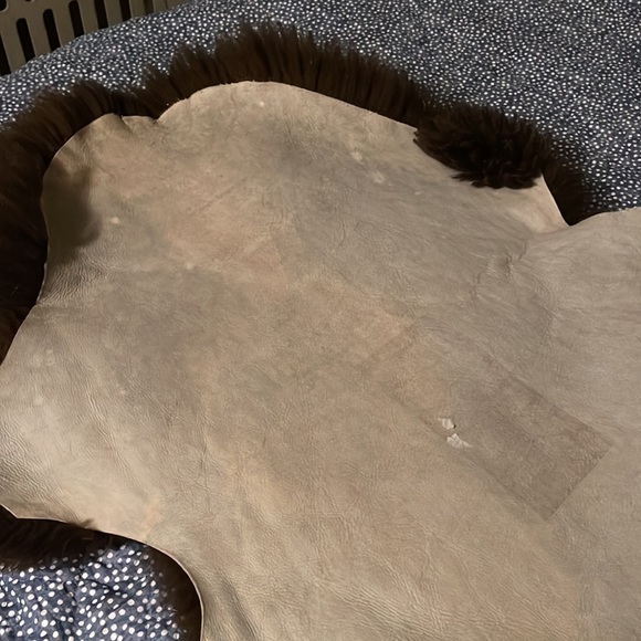 Long Hair Brown Shearling. Real sheep leather. For projects, baby pictures…. - Picture 6 of 10